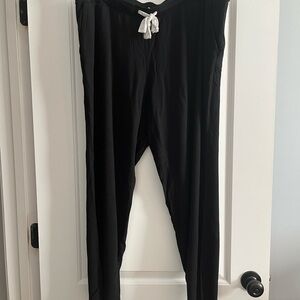 Soma Black Pajama Bottoms with White Drawstring